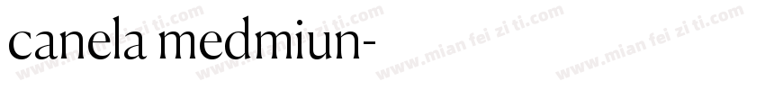 canela medmiun字体转换